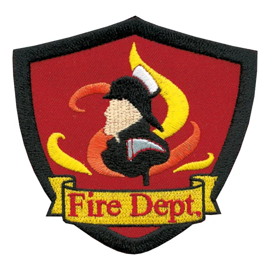 Fire Department Shoulder Patch Red