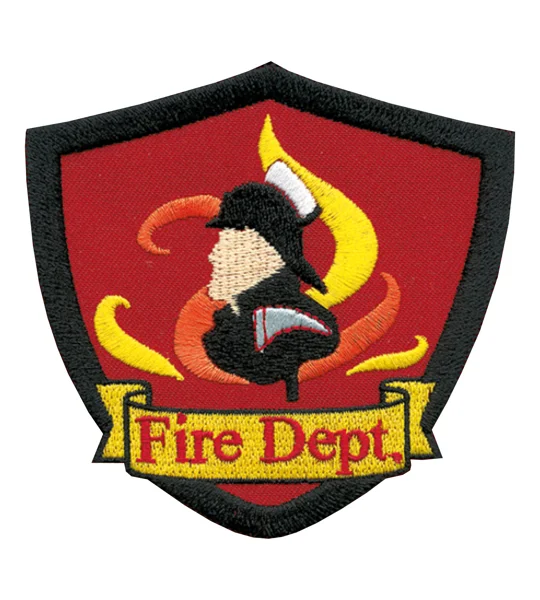 Fire Department Shoulder Patch Red