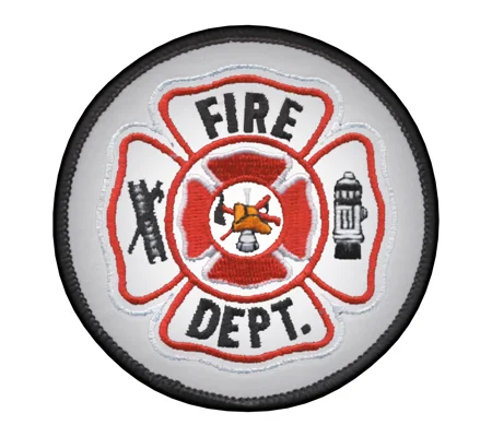 Fire Department Round Shoulder Patch Reflective