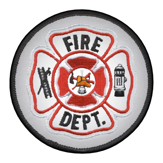 Fire Department Round Shoulder Patch Reflective