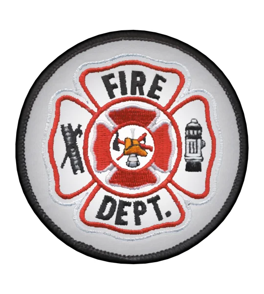 Fire Department Round Shoulder Patch Reflective