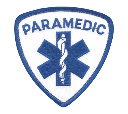 Paramedic Shoulder Patch - Blue on White