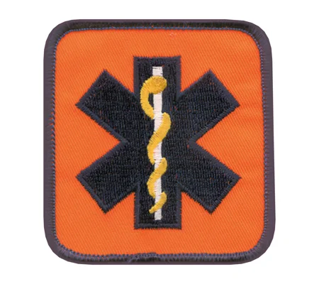Star of life Patch Blue on Orange