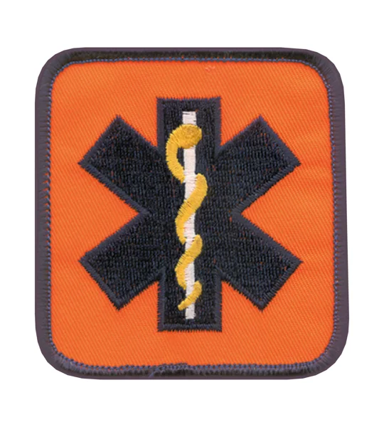 Star of life Patch Blue on Orange