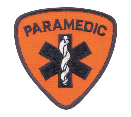Paramedic Shoulder Patch - Blue on Orange