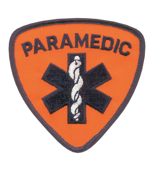 Paramedic Shoulder Patch - Blue on Orange
