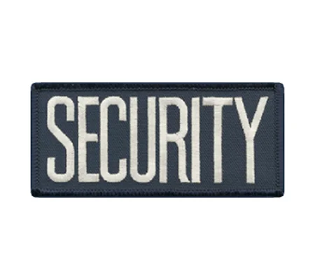 Security Front Chest Patch 2 x 4 Gray on Midnight
