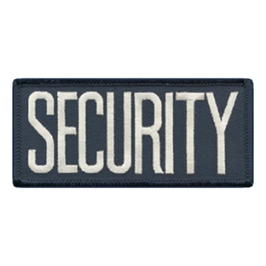 Security Front Chest Patch 2 x 4 Gray on Midnight
