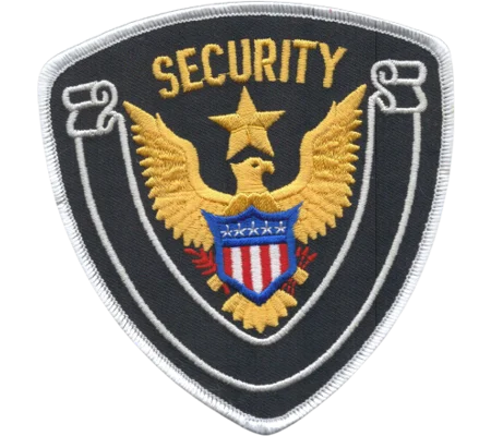 Eagle Center Star Shoulder Patch Security Officer Midnight - White