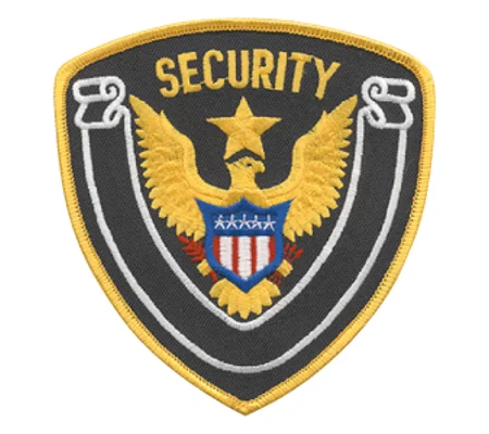 Eagle Center Star Shoulder Patch Security Officer Navy - Gold