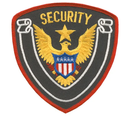 Eagle Center Star Shoulder Patch Security Officer Navy - Red