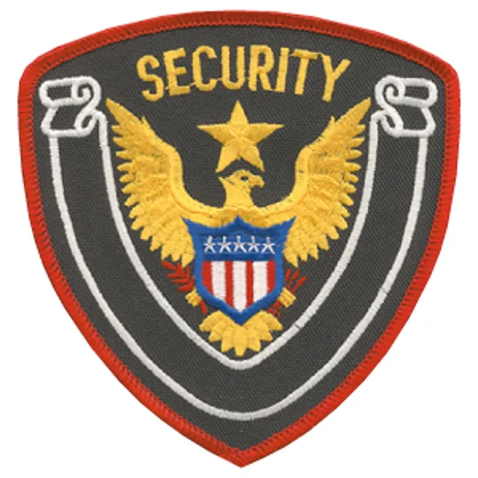 Eagle Center Star Shoulder Patch Security Officer Navy - Red