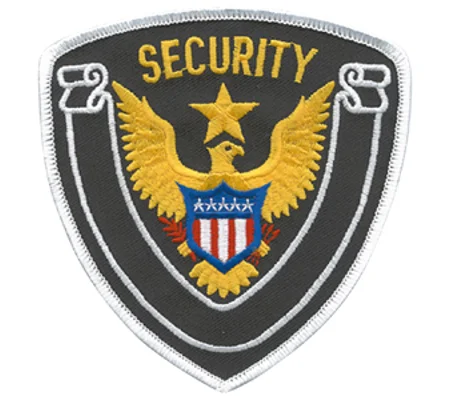 Eagle Center Star Shoulder Patch Security Officer Navy - White