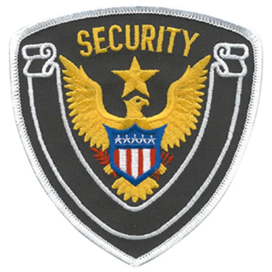 Eagle Center Star Shoulder Patch Security Officer Navy - White
