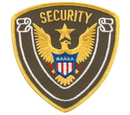 Eagle Center Star Shoulder Patch Security Officer Brown - Gold