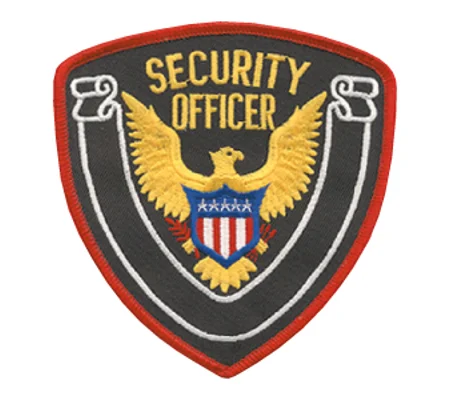 Eagle Center Shoulder Patch Security Officer Midnight - Red