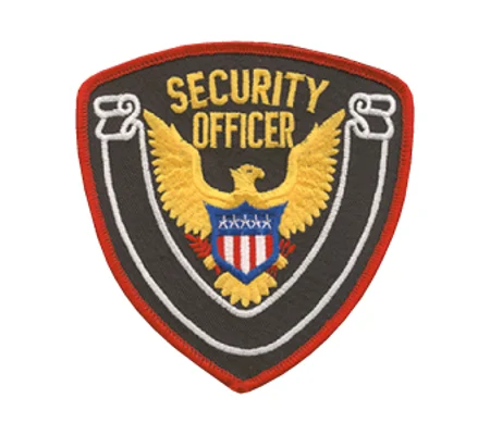 Eagle Center Shoulder Patch Security Officer Navy - Red