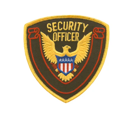Eagle Center Shoulder Patch Security Officer Gold on Midnight - Red