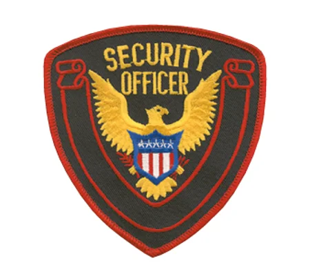Eagle Center Shoulder Patch Security Officer Midnight - Red