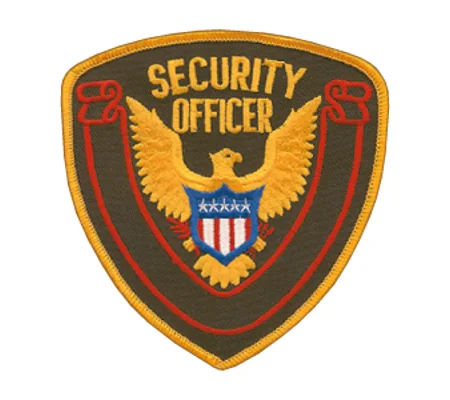 Eagle Center Shoulder Patch Security Officer Brown - Gold - Red