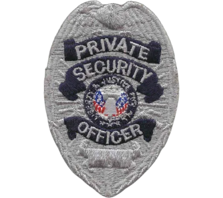 Chest Badge Private Security Officer Shield Silver / Navy