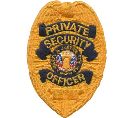 Chest Badge Private Security Officer Shield Gold / Navy