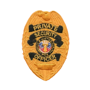 Chest Badge Private Security Officer Shield Gold / Black