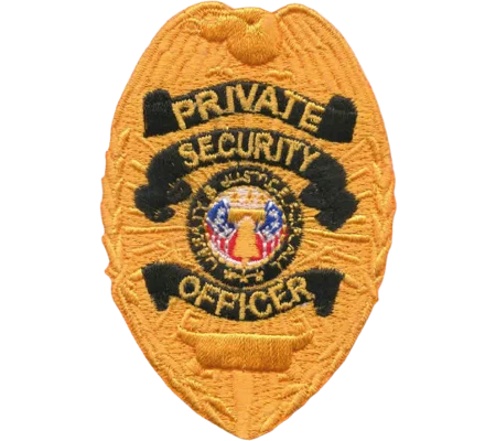 Chest Badge Private Security Officer Shield Gold / Black