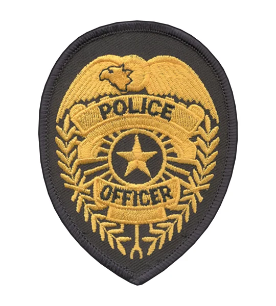 Police Officer Badge Patch Star Gold on Midnight