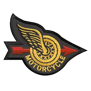 Motorcycle Wings Patrol Shoulder Patch Gold