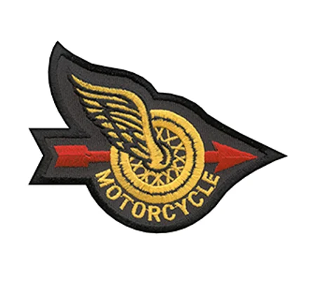 Motorcycle Wings Patrol Shoulder Patch Gold