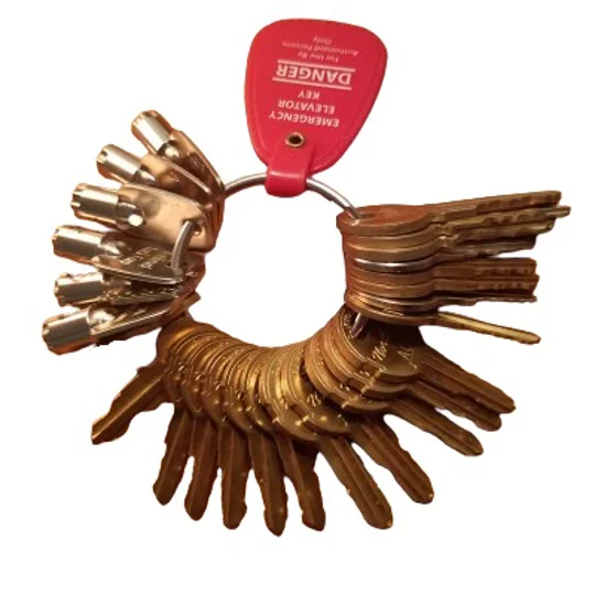 Firefighter Elevator Door Keys Master Set of 36