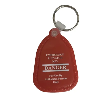 Emergency Elevator Door Key Tag Ring Red Standard