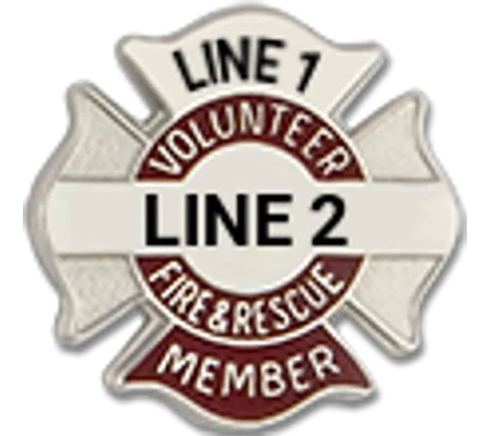 Custom Engraved Maltese Cross Tac Volunteer Fire & Rescue Member