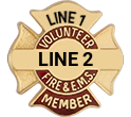 Custom Engraved Maltese Cross Tac Volunteer Fire & EMS Member