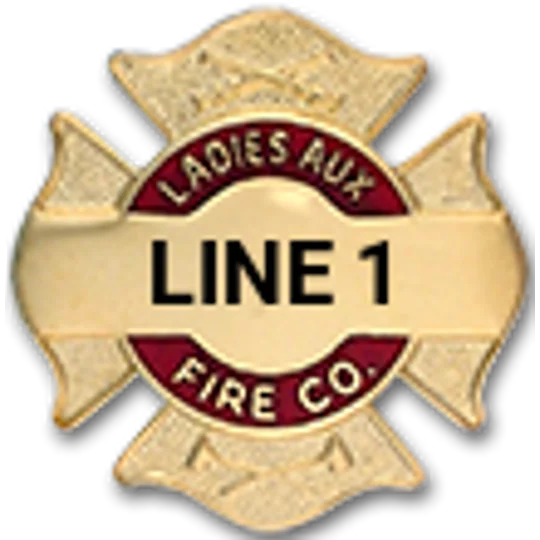 Custom Engraved Maltese Cross Tac Ladies Aux Fire Co