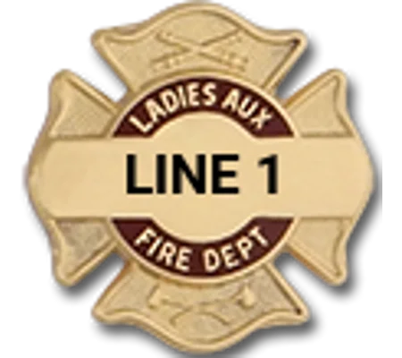 Custom Engraved Maltese Cross Tac Ladies Aux Fire Dept