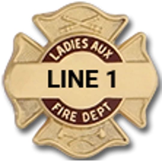 Custom Engraved Maltese Cross Tac Ladies Aux Fire Dept