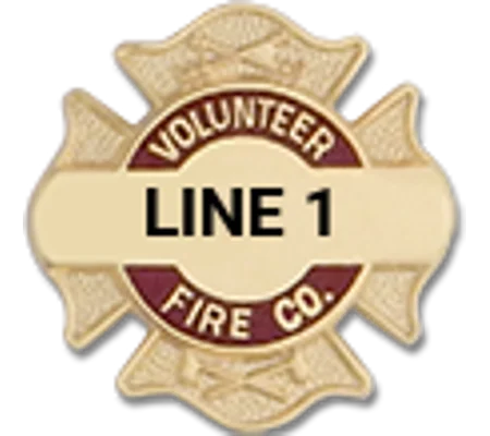 Custom Engraved Maltese Cross Tac Volunteer Fire Co
