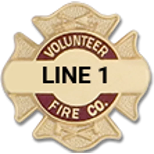 Custom Engraved Maltese Cross Tac Volunteer Fire Co