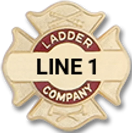 Custom Engraved Maltese Cross Tac Ladder Company