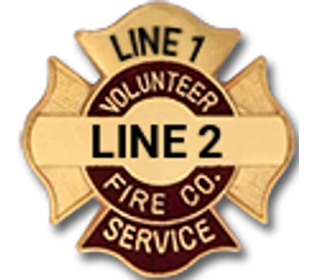 Custom Engraved Maltese Cross Tac Volunteer Fire Co Service