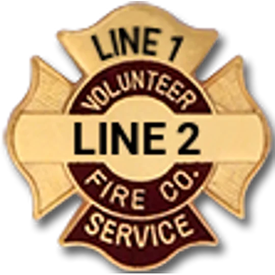 Custom Engraved Maltese Cross Tac Volunteer Fire Co Service