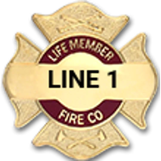 Custom Engraved Maltese Cross Tac Life Member Fire Co
