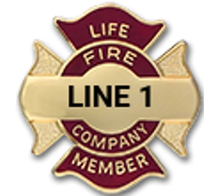 Custom Engraved Maltese Cross Tac Life Member Fire Company