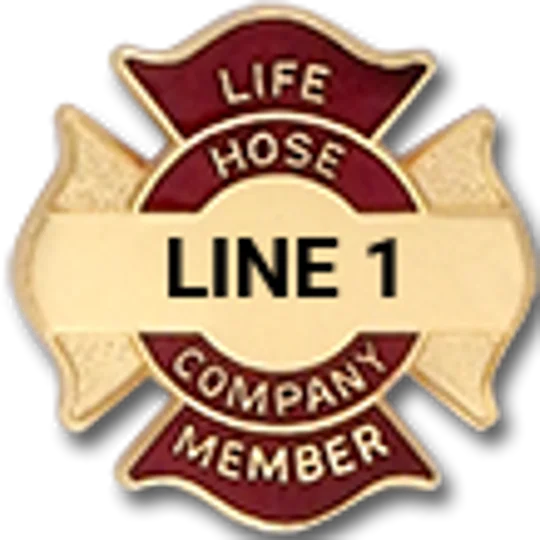 Custom Engraved Maltese Cross Tac Life Member Hose Company