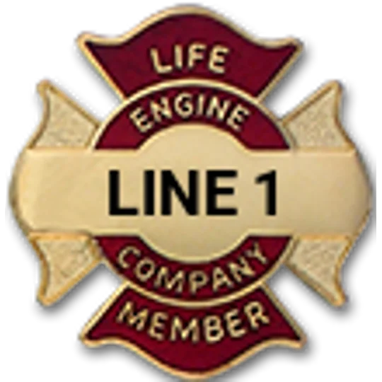 Custom Engraved Maltese Cross Tac Life Member Engine Company