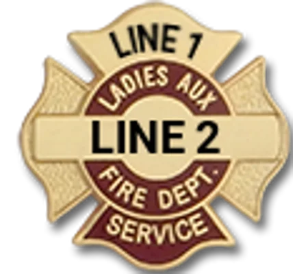 Custom Engraved Maltese Cross Tac Ladies Aux Fire Dept Service