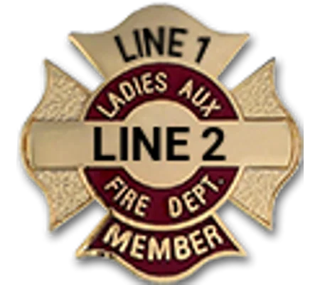 Custom Engraved Maltese Cross Tac Ladies Aux Fire Dept Member