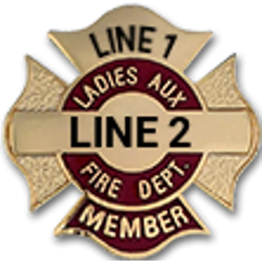 Custom Engraved Maltese Cross Tac Ladies Aux Fire Dept Member